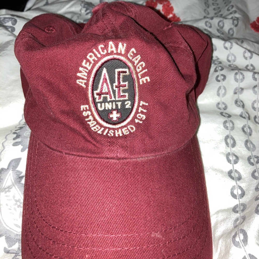 American eagle maroon baseball hat